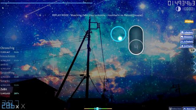 Osu! - yuikonnu - Hoshitachi no Melody 【Insane】 смотреть онлайн