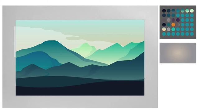 Повторила урок от Atlantis. Нарисовала векторный пейзаж в Adobe Illustrator. смотреть онлайн