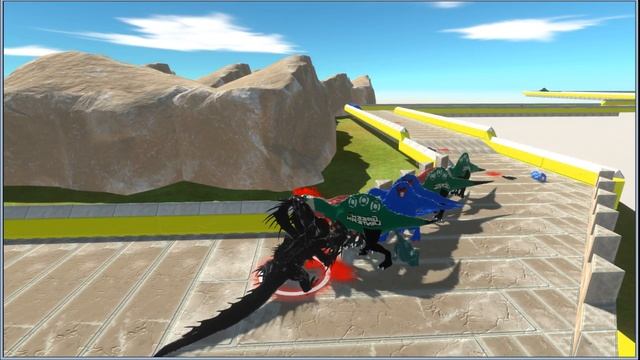 Colored Carnivores Dinosaurs vs brachiosaurus carnivorous monsters animal revolt batttle simulator смотреть онлайн