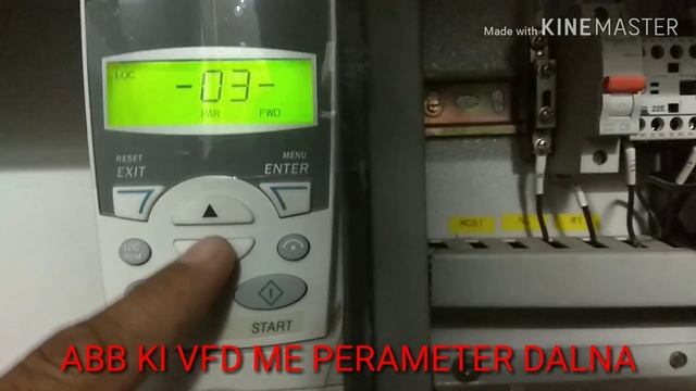 ABB की VFD में PERAMETER डालना हिन्दी में