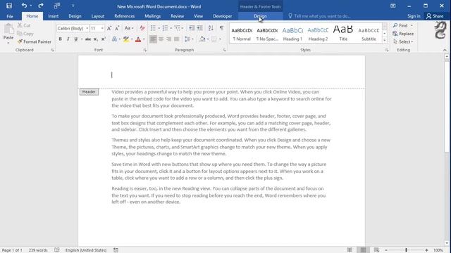 How to exit from Header & Footer in Word смотреть онлайн