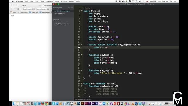 Static Properties and Methods (OOP in PHP Tutorial #6) смотреть онлайн