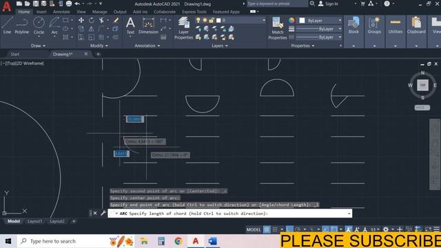 AUTOCAD TUTORIALS 2023 ARC COMMAND смотреть онлайн