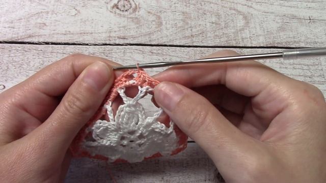 Мотив крючком для начинающих //Пошаговый МК смотреть онлайн