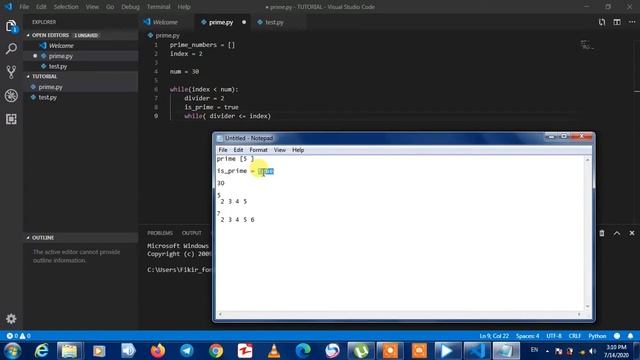 How to Generate PRIME NUMBERS Using PYTHON смотреть онлайн