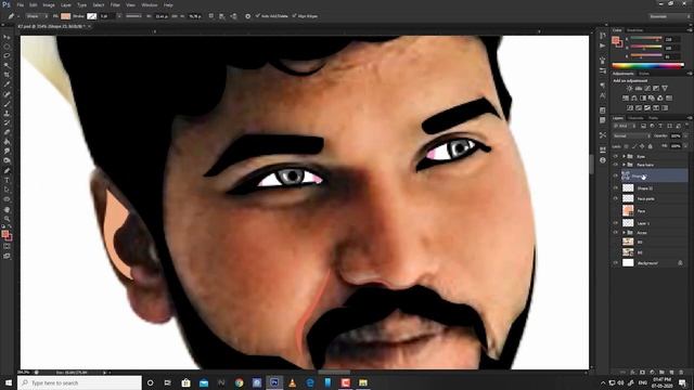 Cartoon Art using Photoshop Pen tool | ZOOM IN CREATIONS | CARTOON ADDICTION смотреть онлайн