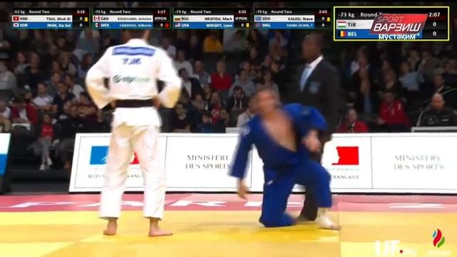 Сомон МАҲМАДБЕКОВ vs Dirk VAN TICHELT, Round 2, 73kg, Грэнд Слэм Париж смотреть онлайн