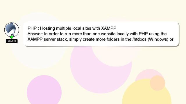 PHP : Hosting multiple local sites with XAMPP смотреть онлайн