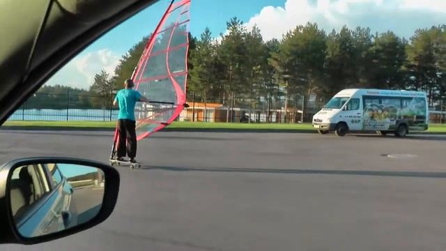 Wind skate Виндсерфинг без воды - Селигер август 2016 смотреть онлайн