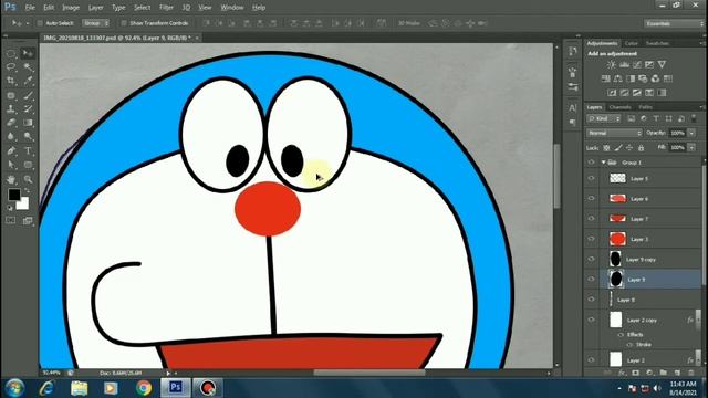 How to Draw Doraemon in Photoshop | Doraemon Artwork | Vector Artwork | Illustration смотреть онлайн