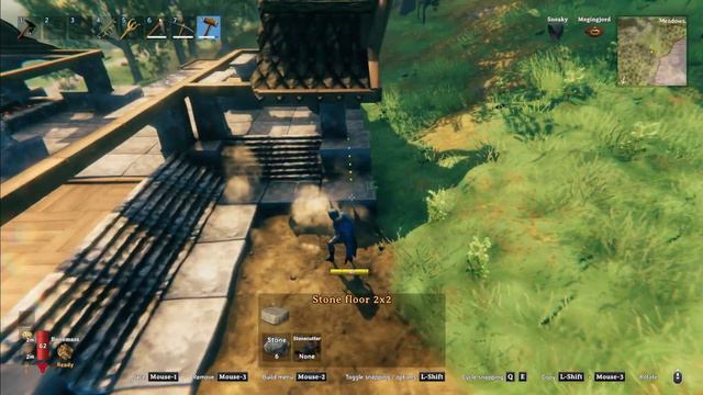 Let's build a simple crafting hub with storage - Vanilla Valheim build guide смотреть онлайн