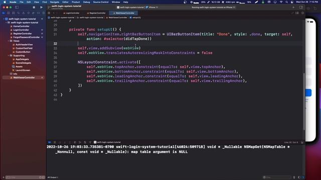 Web Kit View (WKWebView) - User Login with NodeJS or Firebase: Part 4 - UIKit Swift 5 Xcode смотреть онлайн