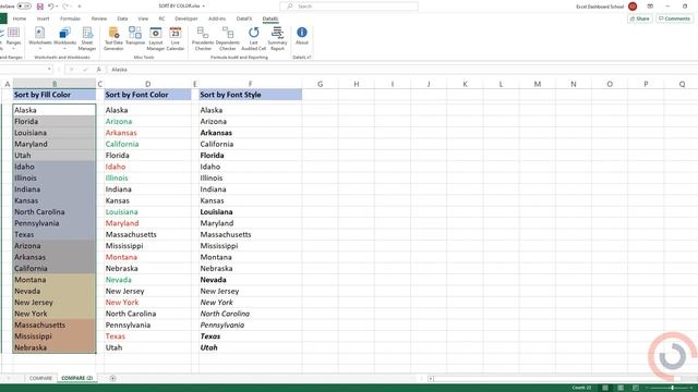 Excel Sort Data by Cell Color, Font Color and Font Style - DataXL смотреть онлайн