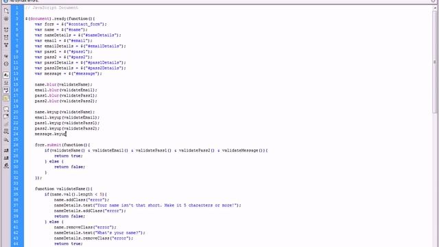 jQuery Form Validation - Part 3 смотреть онлайн