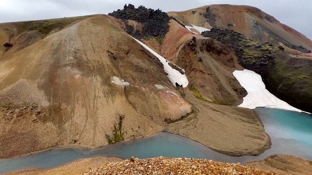 Hike to Mt. Brennisteinsalda, Landmannalaugar! The Most Colorful Mountain in Iceland! смотреть онлайн