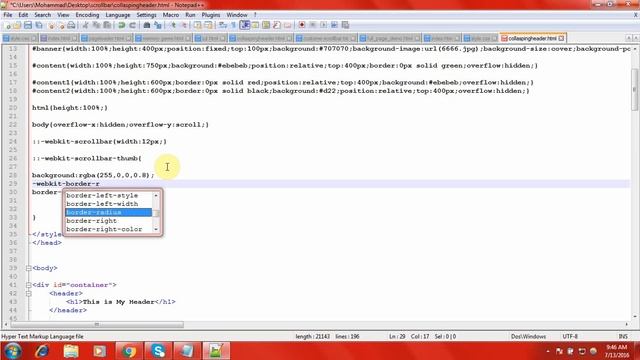 HTML CSS & JavaScript Tutorial For Beginners Part 31 : Customized Scrollbar смотреть онлайн