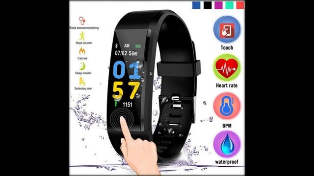 Спортивные часы Алиэкспресс с цветным экраном для мужчин и женщин, Bluetooth, водонепроницаемые, смотреть онлайн