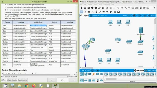 4.7.1 Packet Tracer - Connect the Physical Layer смотреть онлайн