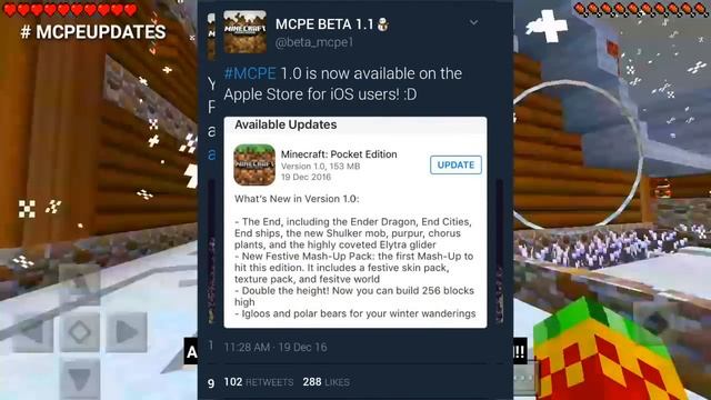 Minecraft PE 1.0.0 | MCPE 1.0.0 REALESED!! + DOWNLOAD LINK!! (Pocket Edition) смотреть онлайн