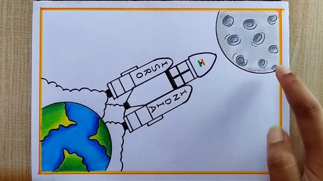 Chandrayaan-3 Drawing| Chandrayaan-3 Moon Mission Special drawing easy| Chandrayaan-3 Poster drawin смотреть онлайн