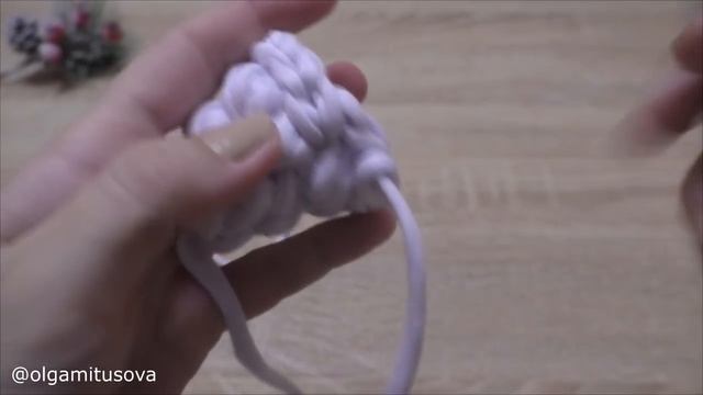 "Новогодние колокольчики крючком из трикотажной пряжи" (Christmas bells crochet) смотреть онлайн