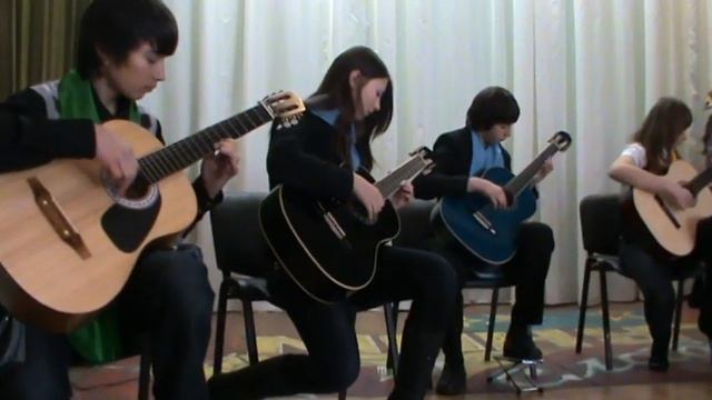 Кубинский танец - Гитарный ансамбль 2011г. смотреть онлайн