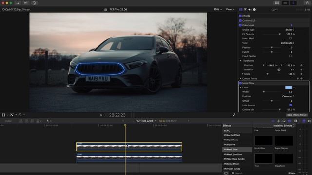 GLOWING LINE EFFECT IN FINAL CUT PRO смотреть онлайн