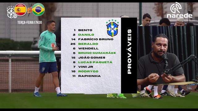 BRASIL X ESPANHA DORIVAL MANTÉM ESCALAÇÃO SELEÇÃO BRASILEIRA смотреть онлайн