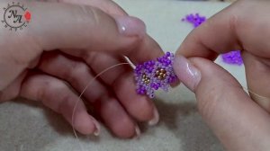 Шикарное колье из бисера в лавандовом цвете/Бисероплетение/Мастер класс/Natali Amapola