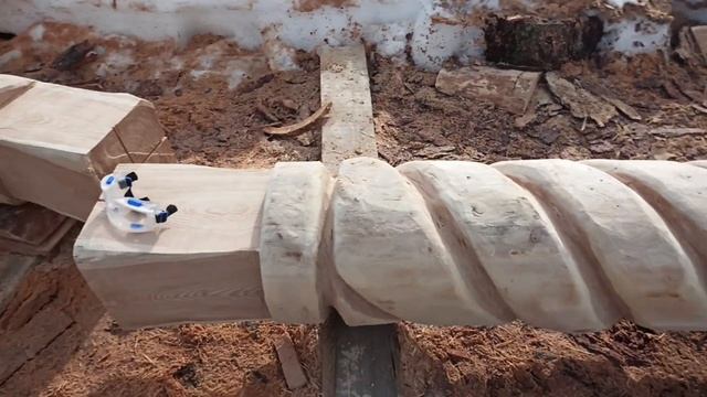 Лиственные столбы колонны - косичка