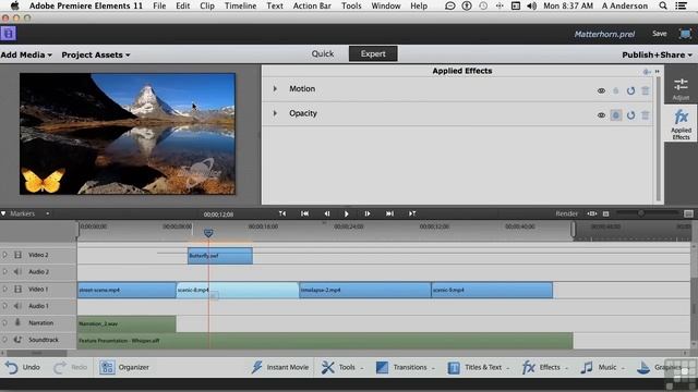 Adobe Premiere Elements 11 Tutorial | Adding Motion Graphics смотреть онлайн