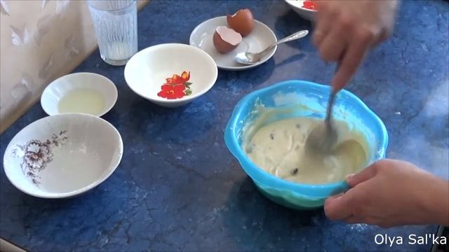 #Кексы на кефире с изюмом,просто и вкусно.#Видеорецепт. смотреть онлайн