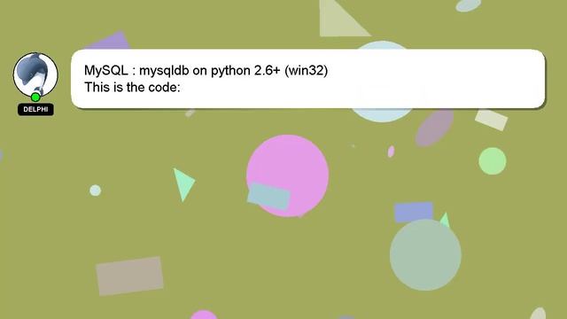 MySQL : mysqldb on python 2.6+ (win32) смотреть онлайн