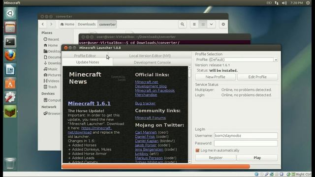 How to install Minecraft 1.6 and later in Ubuntu смотреть онлайн