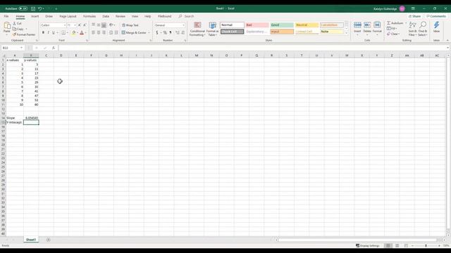 Slope and Intercept in Excel смотреть онлайн