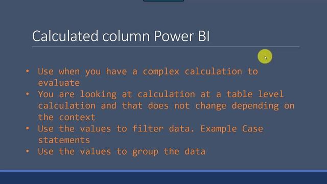 When to use a Calculated Column Power BI смотреть онлайн