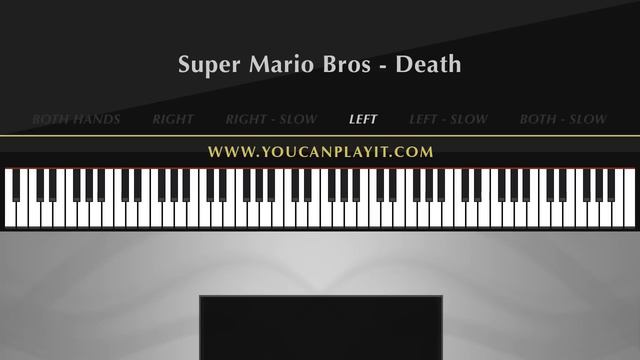Super Mario Bros - Death - EASY Piano Tutorial смотреть онлайн