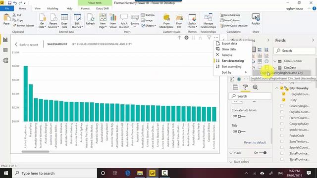 Format Hierarchy Power BI смотреть онлайн