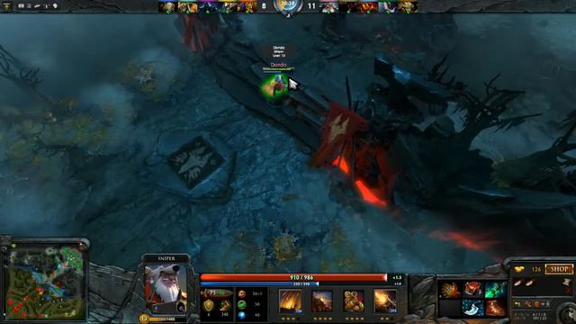 Dendi Sniper in Dota 2 Денди играет на Sniper смотреть онлайн