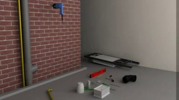 Монтаж скрытой системы инсталляции AlcaPLAST на примере A101/1200