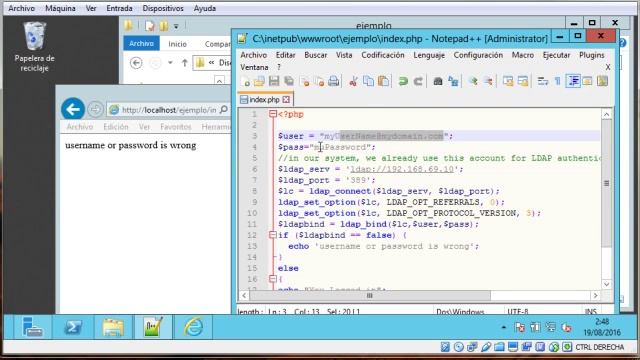 LDAP Autenticacion Usuario en Windows Server 2012 con PHP смотреть онлайн