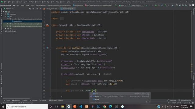 How To Pass Data From One To Another Activity Using Kotlin | Android Tutorials смотреть онлайн