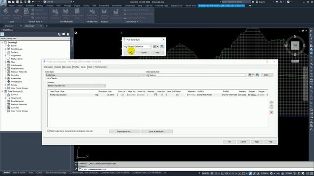 AutoCAD Civil 3D Tutorial - Create Elevation Difference Band for Profile View смотреть онлайн