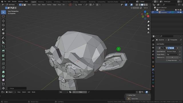 Blender , модификатор Triangulate со всеми настройками смотреть онлайн