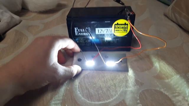 Ночная подсветка с аккумулятора 12V на светодиодную ленту. Незаменимо при отключении електроенергии смотреть онлайн