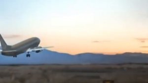 Футаж   взлетающий самолет