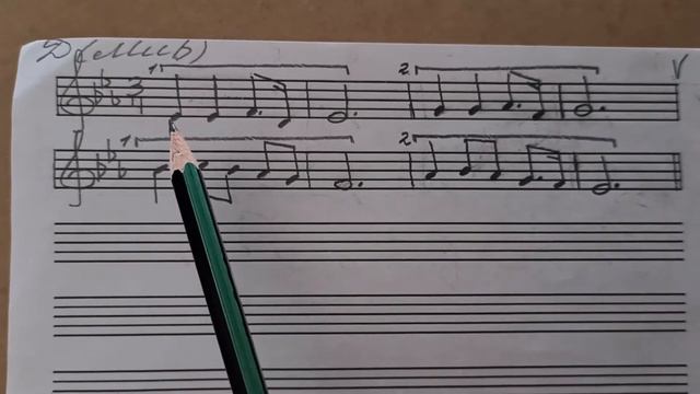 Диктант в тональности МиЬ Мажор -- Разбор ( Анализ музыкального текста ) смотреть онлайн