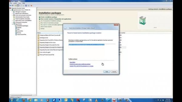 How to create a standalone installation package in Kaspersky Security Center 9