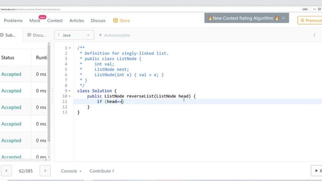 Leetcode 206, Reverse Linked List, (java Turkish), Türkçe смотреть онлайн