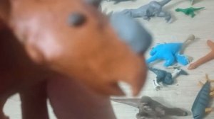 Коллекция пластилиновых динозавров. Места их обитания.